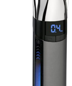 BaByliss Super X-Metal - Cortadora de barba y rastrojo de alta precisión, 24 ajustes de longitud, inalámbrica e impermeable, regalos para hombres, color plateado
