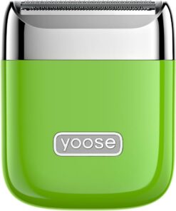 yoose Maquinillas de afeitar eléctricas para mujer, recortadora de bikini de aleación IPX7 para mujer (USB-C, peine recortador, múltiples modos de afeitado), tamaño portátil, verde cibernético