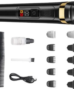 Juego de afeitadora inalámbrica recargable para hombre con agarre ergonómico, cortadora de barba, cortadora de pelo eléctrica, cortadora de pelo eléctrica profesional