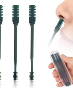 3 piezas 2 en 1 recortadora de vello nasal, cortador de pelo nasal giratorio de 360°, limpiador de vello nasal de doble cara, herramienta portátil manual de depilación de fosas nasales con selector de