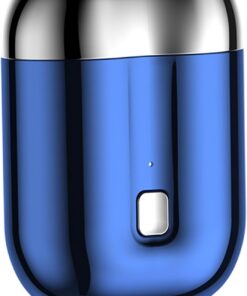 Mini afeitadora eléctrica tipo C recargable IPX6 7500 RPM silenciosa con anillo magnético portátil para barba en seco y húmedo color azul