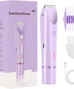 Máquina De Afeitar Eléctrica De Mujeres - Epilador De Depilación Con | Cabezales Dobles | Afeitadoras Eléctricas de 400mAh para Piernas de Mujer | Para Piel Púbica Piernas Belleza Íntima Viaje