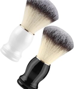 Ciieeo Brochas de Afeitar para Hombres 2 Piezas Plumero Cuello, Cepillo Pequeño para Barba y Bigote, Accesorios para Afeitado y Cuidado Facial Masculino