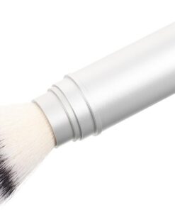 LIFKOME Brocha de Afeitar Compacta para Hombres Cerdas de Fibra y Cuerpo Metálico, Ligera Uso en Casa o Viaje Espuma Rica
