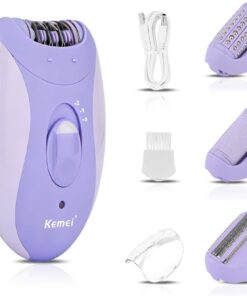 KEMEI Depiladora 4 en 1 para mujer, para cara, piernas, brazos | Ajuste de 2 velocidades con iluminación integrada para un aseo preciso