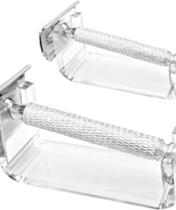 Soporte para Afeitadora de Seguridad Soporte Acrílico para Afeitado de | Base de Maquinilla Manual para Baño Hogar Tocador Inodoro Apartamento Granja Universidad Residencia Hotel