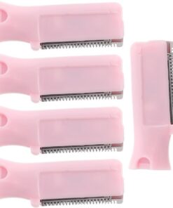 Ciieeo 5 Cabezales de Repuesto para Cejas, Cuchillas Depiladoras de Acero Inoxidable, Accesorio de Depilación Facial, Rosa, para Mujeres, Uso Diario y Viaje