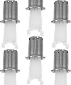 6 Piezas Cabezal de Cuchilla Recortadora de Nariz Eléctrica D202 | Repuesto Tapa de Acero, Acabado Plata, Plástico y Chapa Metálica, Uso en Viaje y Oficina, para Hombres