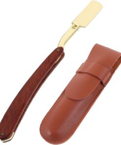 Soporte Manual para Afeitadora con Funda de Cuero para Barbería de Hogar de Afeitadora