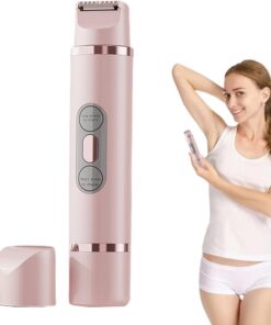 Máquinas De Afeitar Eléctricas Para Mujer,Recortadora Corporal Impermeable | Recortador De Bikini Doble Cabeza Y Maquinilla Para Vello Corporal En Piernas, Rostro Y Axilas