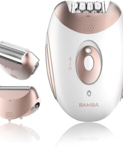 Cecotec Depiladora de Arranque Inalámbrica Bamba SkinCare Depil-action. Batería de Litio, Autonomía 40 mins, Waterproof, Cabezales Intercambiables, 2 Ajustes de Velocidad, Modo con Cable