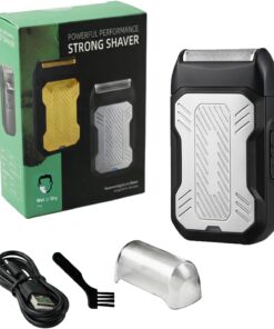 Afeitadora de aluminio con recortadora emergente, maquinilla de afeitar eléctrica para hombres, mini afeitadoras para hombres impermeables, recortadora de barba para hombres, maquinilla de afeitar de