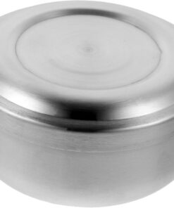 VALICLUD Cuenco De Afeitar Para Hombres Con Tapa, Cuenco De Crema De Afeitar De Acero Inoxidable Plateado, Tamaño Compacto, Uso Baño y Salón, Práctico Para Afeitado Diario