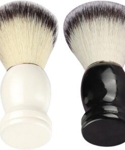 2piezas Brocha De Afeitar Multifuncional Cepillo Para Barba y Facial Accesorio De Limpieza Mango Ergonómico