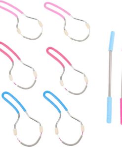 ULTECHNOVO Depiladora Facial Manual Diseño Ergonómico y Portátil con Resorte de 8 Piezas para Depilación de Mentón y Cuerpo Adecuado para Viaje y Uso Diario