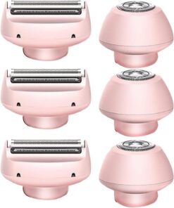 Cabezales de repuesto compatibles con afeitadoras Modira, Livora, Elorixa Mermaid - Cabezales de recambio para afeitadora eléctrica para mujer (3 pares de cabezales de repuesto)