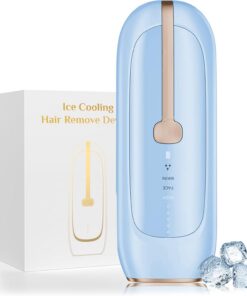 Depilación láser, dispositivo de depilación láser IPL para mujeres y hombres, hogar 41°FSSapphire Ice Cooling, casi indoloro, depilación segura y duradera para todo el cuerpo y la cara
