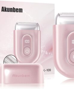 Akunbem Maquinillas de afeitar eléctricas para mujer, mini recortadora de bikini para mujer, afeitadoras eléctricas para mujeres, vello púbico, piernas, brazos y vello corporal, dispositivo eléctrico