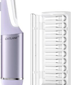 Dermaplane - Maquinilla de afeitar para cara de mujer, herramienta de dermatiamiento para cara, exfoliación suave y sistema de depilación con pelusa de melocotón con 10 cuchillas de dermaplaning