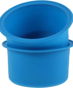 Cuenco de Silicona para Cera 12cm, Extraíble y Reutilizable | 2 Piezas Azul, Limpieza Sencilla y Uso Flexible, Apto para Cera y Elaboración de Velas