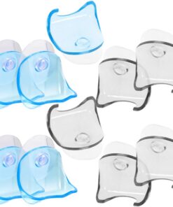 Happyyami Soporte para Maquinilla de Afeitar Ventosa , Soporte de Plástico Azul 10 Piezas Portátil y Ahorra Espacio para Baño, Dormitorio y Hotel