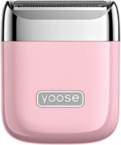 yoose Maquinillas de afeitar eléctricas para mujer, recortadora de bikini de aleación IPX7 para mujer (USB-C, peine recortador, múltiples modos de afeitado), tamaño portátil, rosa Sakura