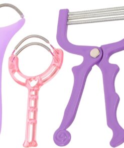 Depiladora Facial Portátil Plástico y Metal de 3 Piezas Resorte Manual, para Mujer Adecuado para Cuello y Labios