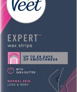 Veet Tiras de cera para piel normal, 40 tiras