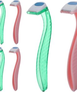 GANAZONO Afeitadoras para Diseño Ergonómico 6 Portátiles de Acero Inoxidable y Abs Color Aleatorio Mujer para Depilación Íntima y Vello en Brazos y Piernas