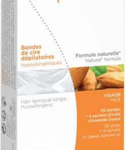 Bandas depilatorias hipoalergénicas Cara, talla L 38/40, 250 ml