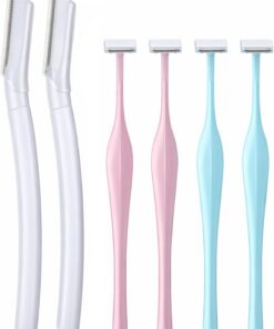 Cuchillas de dermaplaning para cara, maquinillas de afeitar faciales para mujeres para eliminar pelusas de melocotón y dar forma a las cejas, herramientas exfoliantes multiusos con estuche de
