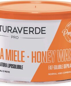 Naturaverde | PRO - Cera Depilatoria Liposoluble de Miel, para pieles normales y mixtas, cera caliente, cera de 400 g