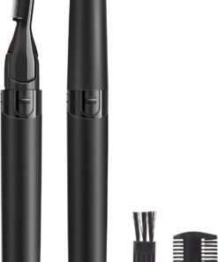 Cortadora de pelo sin dolor para cejas, depiladora eléctrica de cejas y facial para mujeres y hombres, cortadora de pelo de cejas a pilas, para cara, barbilla, cuello, labio superior