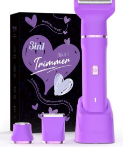 Afeitadora eléctrica para mujer, recortadora de bikini inalámbrica para belleza femenina, dispositivo de depilación facial indoloro con bajo ruido, cabeza desmontable, carga rápida, esencial para