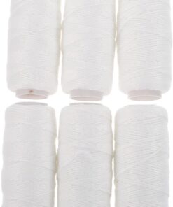 6 Piezas de Hilo Depilatorio Facial de Algodón Blanco para Depilación Hilo, Herramienta de Roscado Cara Compatible Dispositivos, Adecuado para Rutina de Belleza