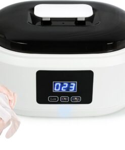Kit de Máquina de Cera de Parafina de 200W Para Manos y Pies, Calentador de Parafina Rápido con Pantalla Táctil y Temperatura Ajustable, Kits de Depilación Profesional Completo Para Spa white