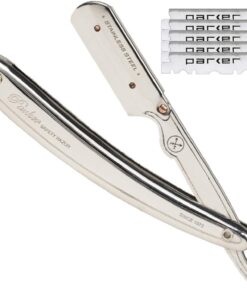 Parker SR1 - Maquinilla de afeitar de acero inoxidable con 5 cuchillas Parker Platinum