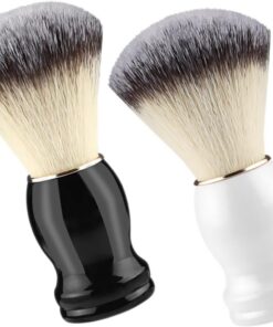 Hemobllo 2 piezas Cepillo de Afeitar para Hombre Cepillo Portátil para Barba y Limpieza Facial Cerdas Suaves para Exfoliación y Afeitado para Viaje y Uso Diario