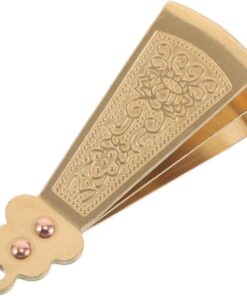 jojofuny Pinzas Vello Facial de Cobre Dorado, Diseño Ergonómico y Portátil para Depilación Precisa en Barba, Bigote y Mentón, Cuidado Facial Masculino