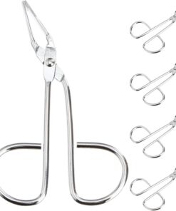 OUNONA 5 Piezas Pinzas para Cejas de Acero Inoxidable Pinzas de Depilación Profesional para Cejas y Vello Facial Mango Adecuado para Mujeres y Hombres para Depilación de Precisión Casa