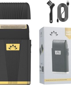 Afeitadora eléctrica de aluminio para hombres, cabezal eléctrico profesional para hombres calvos, suministros de peluquería, corte de barba inalámbrico
