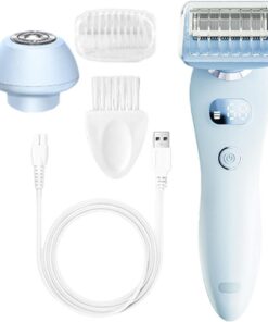 Cortapelos eléctrico para mujer, cortapelos para mujer - Recortadora femenina para la eliminación de los,Afeitadora facial, cortapelos de mujer impermeable, peluquero personal versátil para mujeres y