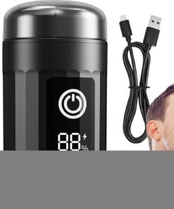 Afeitadora eléctrica hombre Pantalla Digital y Diseño Mini | Afeitadora y Recortadora de Barba Eléctricas para Hombre Para viajes, aire libre, regalo papá, esposo, novio, cumpleaños,