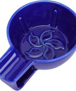 Healeved Cuenco de Afeitar de Cerámica Azul, Gran Capacidad, Asa, para Espuma de Jabón en Casa, Kit Tradicional de Afeitado para Hombres