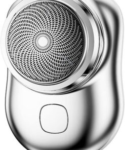 Mini Afeitadoras para Hombres, Afeitadora Eléctrica Portátil Mini-Shave, Afeitadora Portátil De Bolsillo, Maquinilla De Afeitar Húmeda Y Seca Portátil para Hombres, Afeitado, Silver