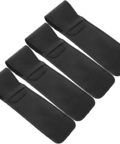 Estuche de Cuero para Afeitadora Negro 4piezas Portátil | Viaje, Diseño Ligero y Elegante, Formato Flexible para Guardar y Proteger