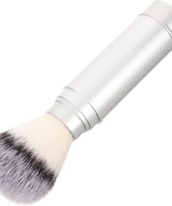STOBAZA Brocha de Afeitar Portátil para Hombre Tamaño Compacto Cerdas de Nylon para Barba y Bigote Ligera y Resistente Adecuado para Viaje y Limpieza Facial