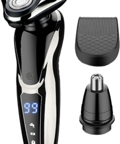 Men's Portable Hair Trimmer, Men's Washable Electric, Rechargeable | Electric Shaver Men, Compact Men's Electric, Portable Beard Shaver Travel Electric Shaver for Boyfriend