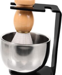 VALICLUD Cepillos para Barba Brocha de Afeitar Taza de Afeitar Soporte para Cepillo de Kit de Afeitado Masculino para Uso Baño