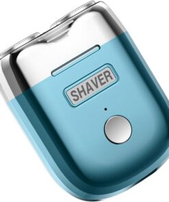 Afeitadora eléctrica para hombre con doble cabeza, portátil, antideslizante, mango antideslizante, solución de aseo